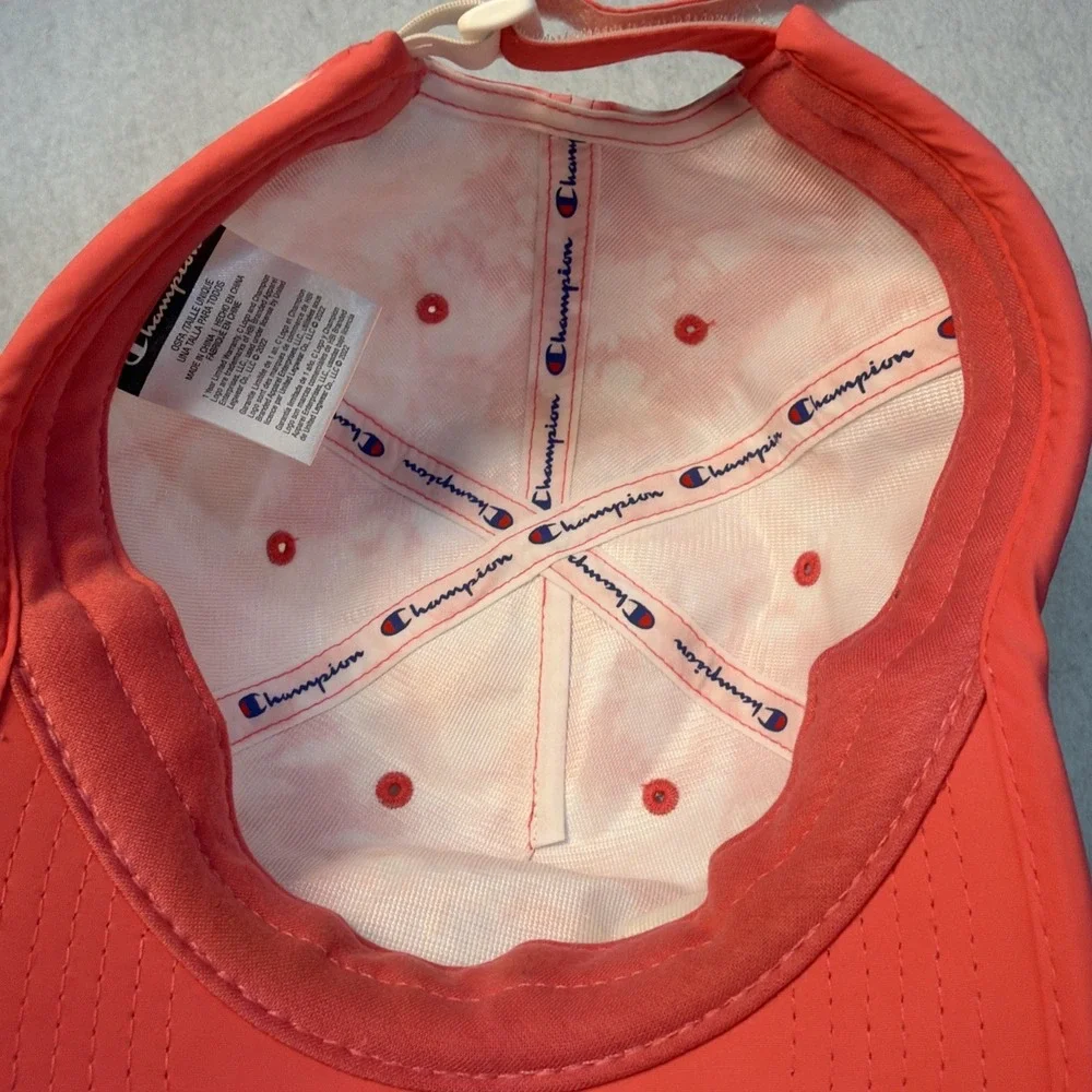 Champion Hat Cap Strap Back Pink White Tie Dye Adjustable Streetwear  Workout